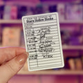 TV Show Inspired Borrow Card Sticker – Durable Waterproof Bookish Decal
